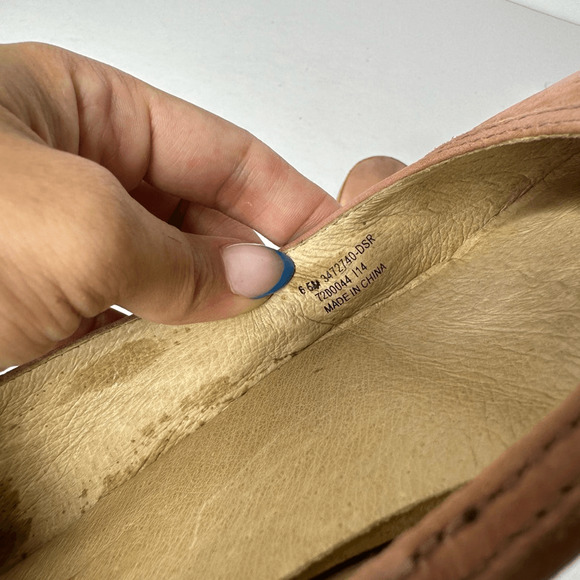 FRYE Tegan Ballet Flats nubuck leather pink soft slip on womens 6.5 - Picture 7 of 7